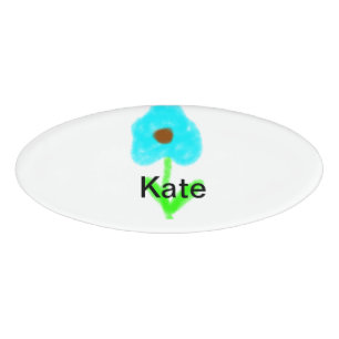 Blue green watercolor add your name text custom t tag