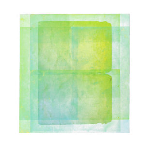 Blue Green Watercolor Sheets Notepad