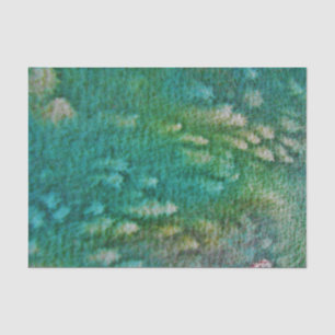 Blue Green Watercolor Tissue Paper