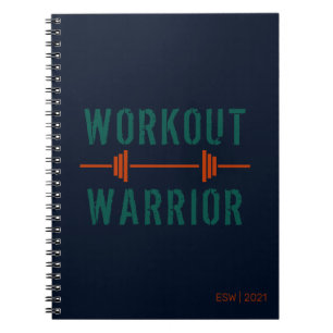 Blue Green Workout Warrior Fitness Journal