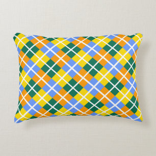Blue Green Yellow Orange Decorative Cushion