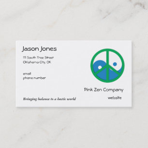 Blue & Green Yin Yang Business Card