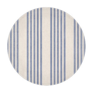 Blue-grey and beige five stripe pattern cutting board
