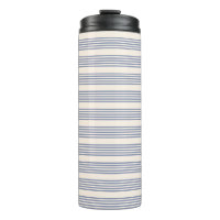 Blue-grey and beige five stripe pattern
