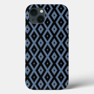 Blue grey and black diamond pattern Case-Mate iPho iPhone 13 Case