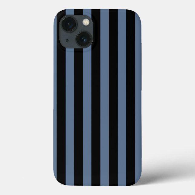 Blue grey and black stripes Case-Mate iPhone case (Back)