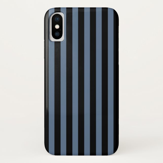 Blue grey and black stripes Case-Mate iPhone case (Back)