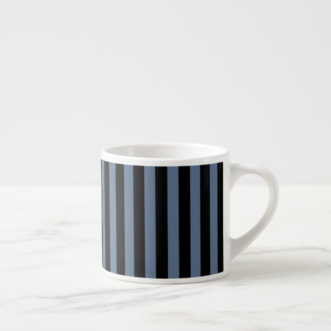 Blue grey and black stripes espresso cup (Right)