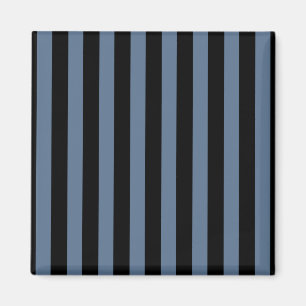 Blue grey and black stripes magnet