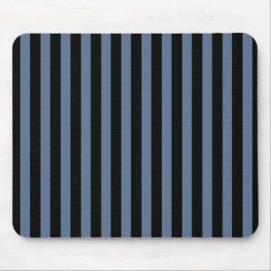 Blue grey and black stripes mouse mat