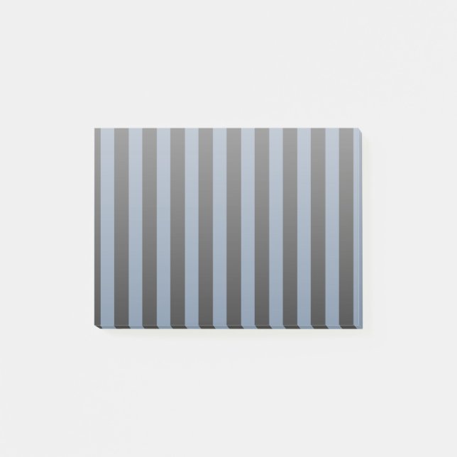 Blue grey and black stripes post-it notes (Front)