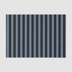 Blue grey and black stripes tissue paper