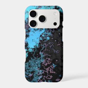Blue, Grey and Purple Marble Abstract