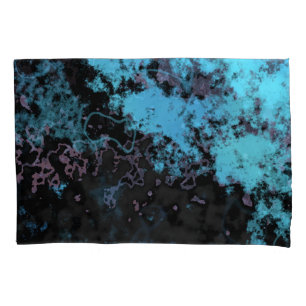 Blue, Grey and Purple Marble Abstract Pillowcase