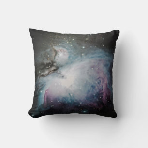 Blue, grey, and purple nebula cushion