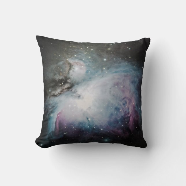 Blue, grey, and purple nebula cushion (Front)