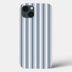 Blue-grey and white candy stripes Case-Mate iPhone 13 Case