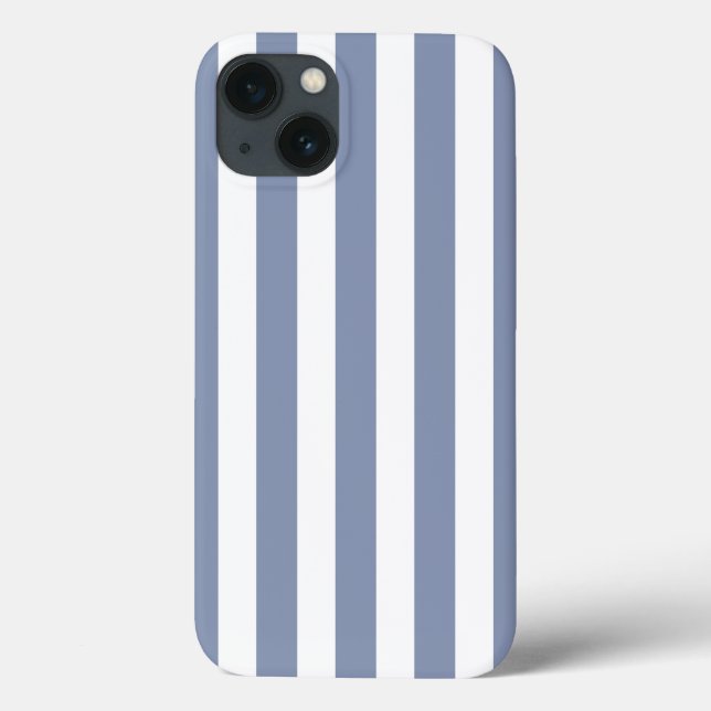 Blue-grey and white candy stripes Case-Mate iPhone Case-Mate iPhone Case (Back)