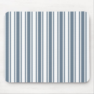 Blue-grey and white candy stripes mouse mat