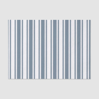 Blue-grey and white candy stripes tissue paper