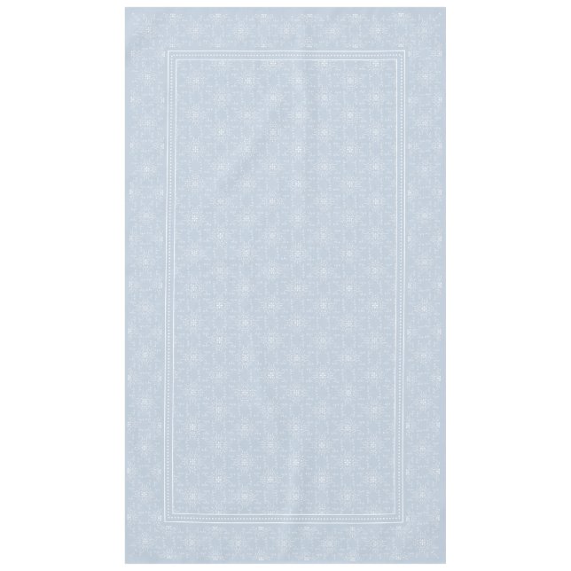 Blue Grey and White Elegant Damask Style Pattern Tablecloth (Front)