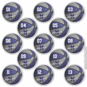 blue grey basketball custom 13 players names