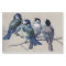 Blue Grey Birds on a Branch by Hector Giacomelli