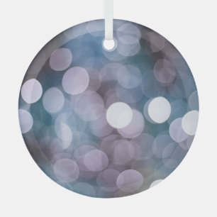 Blue grey bokeh, abstract background. glass tree decoration