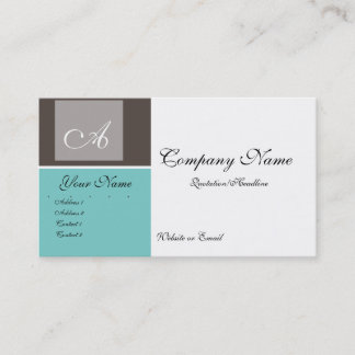 Blue & Grey Chic Business Card
