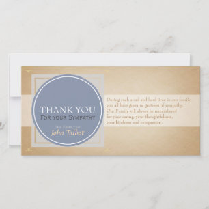 Blue Grey Circle Square Tags Sympathy Thank you P