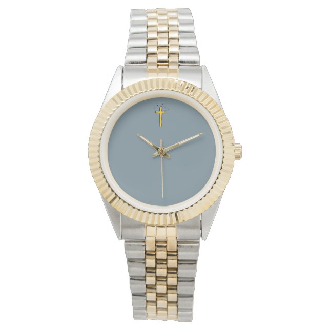 Blue Grey Cross  Watch (Front)