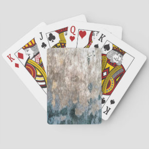 Blue Grey Decorative Abstract Artwork Playing Cards