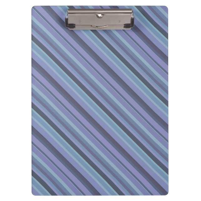 Blue-grey diagonal stripes clipboard (Front)