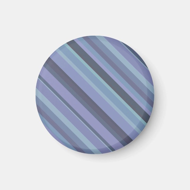Blue-grey diagonal stripes magnet (Front)
