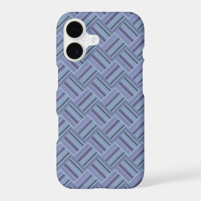 Blue-grey diagonal stripes weave pattern (Back)
