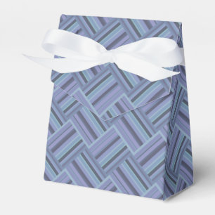 Blue-grey diagonal stripes weave pattern favour box