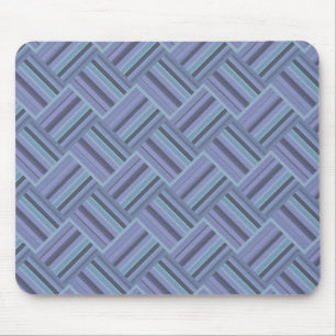 Blue-grey diagonal stripes weave pattern mouse mat