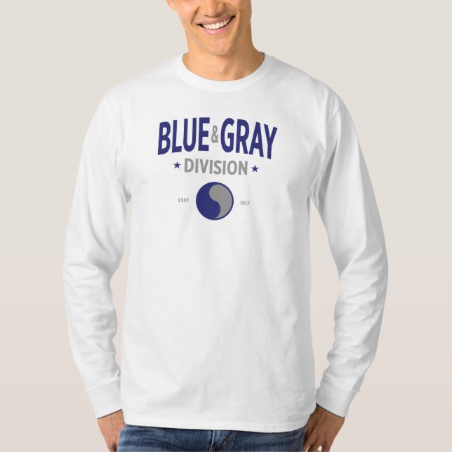 Blue & Grey Division - 29th Infantry Division Long T-Shirt (Front)