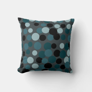 Blue Grey Dots Pillow