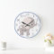 Blue Grey Elephant Nursery Wall Clock
