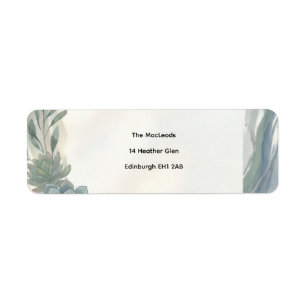 Blue Grey Eucalyptus Return Address Label