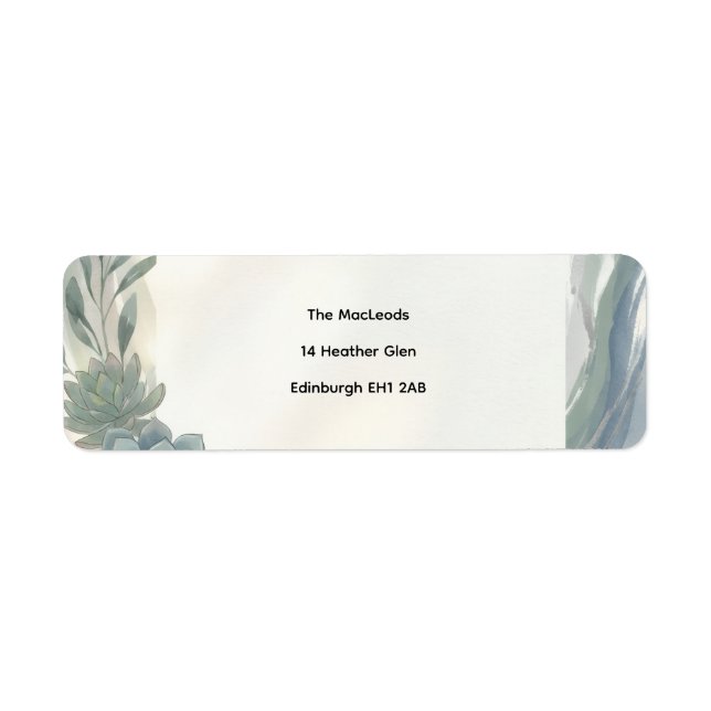 Blue Grey Eucalyptus Return Address Label (Front)