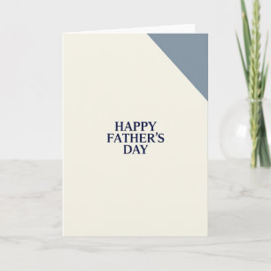Blue Grey Fathers Day Card