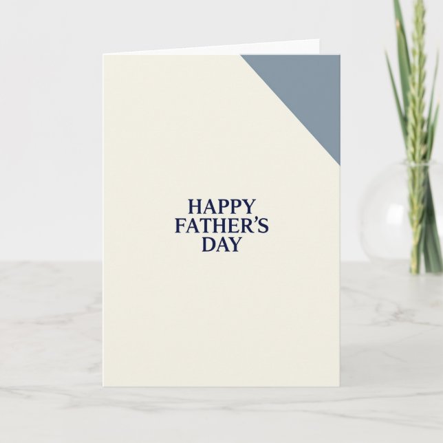 Blue Grey Fathers Day Card (Front)