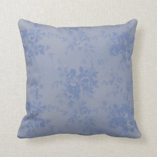 Blue-Grey Floral Pillow