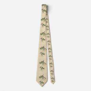 Blue-Grey Fly-catcher - Audubon's Birds of America Tie