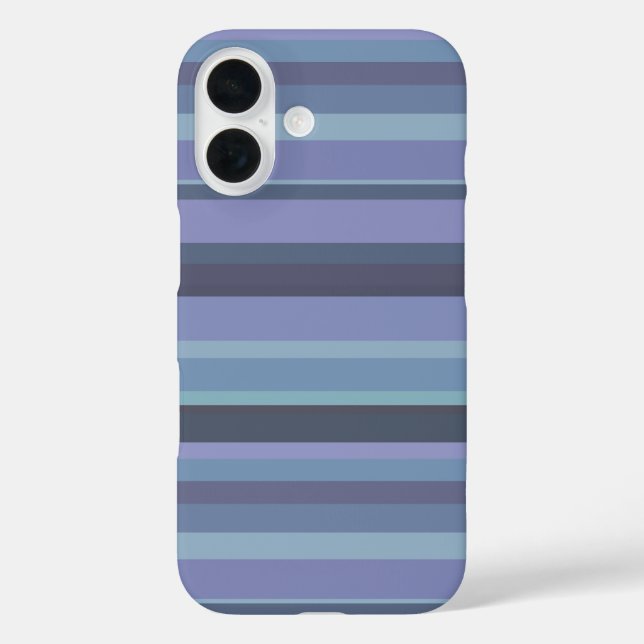 Blue-grey horizontal stripes Case-Mate iPhone case (Back)