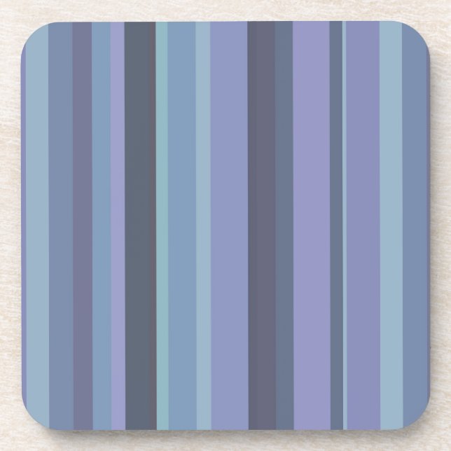 Blue-grey horizontal stripes coaster (Front)