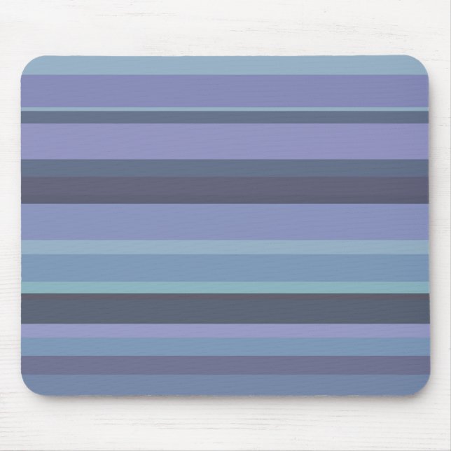 Blue-grey horizontal stripes mouse mat (Front)