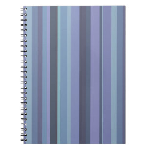 Blue-grey horizontal stripes notebook